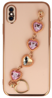 Heart chain kryt pro Apple iPhone X/XS, růžový
