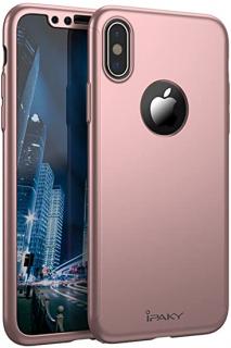 iPaky 360 protect kryt s ochranným sklem pro Apple iPhone X/XS Barva: Růžová