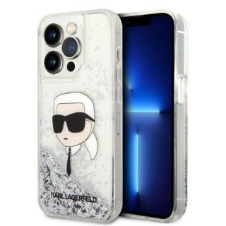 Kryt Karl Lagerfeld head silver hardcase Glitter pro Apple iPhone 14 Pro