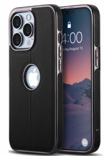 Kryt Leather texture pro Apple iPhone 14 Plus Barva: Černá