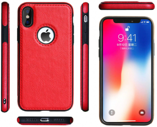 Kryt Luxury slim leather pro Apple iPhone XR Barva: Červená
