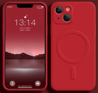 Magsafe gumový kryt pro Apple iPhone 13 Barva: Červená