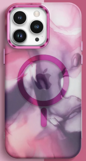 Magsafe watercolour kryt pro Apple iPhone 13 Pro Barva: Růžová
