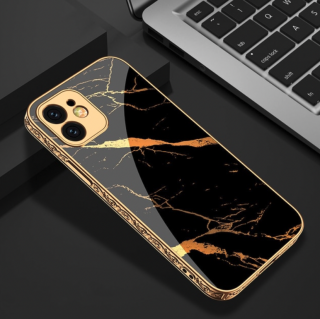 Marble gold kryt pro Apple iPhone 11 Barva: Černá