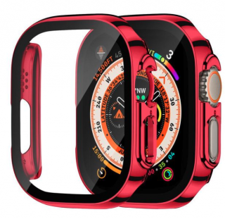 Metalic 360° kryt s tvrzeným sklem pro Apple Watch Ultra/Ultra 2 (49 mm) Barva: Červená