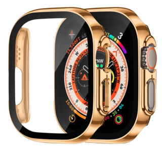 Metalic 360° kryt s tvrzeným sklem pro Apple Watch Ultra/Ultra 2 (49 mm) Barva: Zlatá