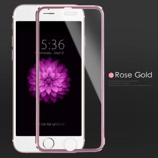 Metalic clear tvrzené sklo s kovovým rámečkem pro Apple iPhone 5/5S/SE Barva: Růžová