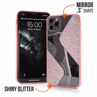 Mirror glamour kryt pro Apple iPhone 12 Mini, růžový