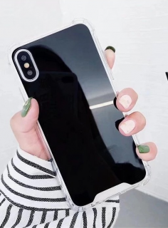 Mirror miracle kryt pro Apple iPhone X/XS s vyztuženými rohy krytu Barva: Černá