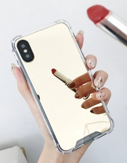 Mirror miracle kryt pro Apple iPhone X/XS s vyztuženými rohy krytu Barva: Zlatá