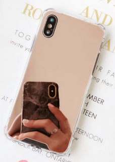 Mirror miracle kryt pro Apple iPhone XR s vyztuženými rohy krytu Barva: Růžová