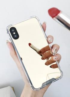 Mirror miracle kryt pro Apple iPhone XR s vyztuženými rohy krytu Barva: Zlatá