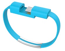 Náramek - nabíjecí kabel s Apple lightning konektorem Barva: Modrá