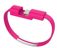 Náramek - nabíjecí kabel s Apple lightning konektorem Barva: Růžová