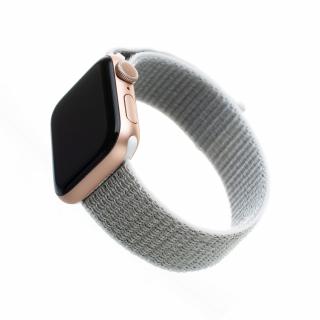 Nylonový řemínek FIXED Nylon Strap pro Apple Watch 49mm/ Watch 45mm/ Watch 44mm/ Watch 42mm, bílošedý