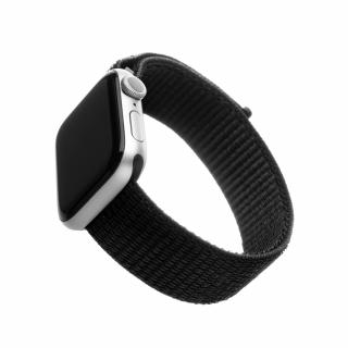 Nylonový řemínek FIXED Nylon Strap pro Apple Watch 49mm/ Watch 45mm/ Watch 44mm/ Watch 42mm, černý