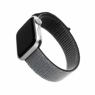 Nylonový řemínek FIXED Nylon Strap pro Apple Watch 49mm/ Watch 45mm/ Watch 44mm/ Watch 42mm, šedý