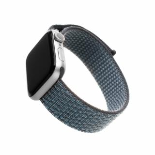 Nylonový řemínek FIXED Nylon Strap pro Apple Watch 49mm/ Watch 45mm/ Watch 44mm/ Watch 42mm, temně šedý