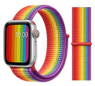 Nylonový řemínek pro Apple Watch (38/40 /41 mm) Barva: Duhová