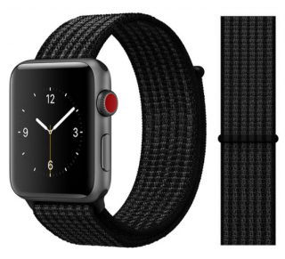 Nylonový řemínek pro Apple Watch (42/44/45/49 mm) Barva: Černá