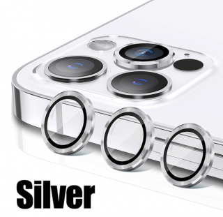 Ochranná skla čoček fotoaparátů Metal glass pro Apple iPhone 11 Barva: Stříbrná