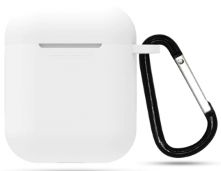 Ochranné pouzdro na Apple Airpods 1,2 silikonové hladké Barva: Bílá