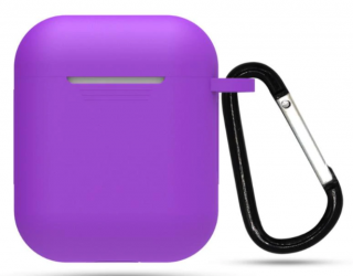 Ochranné pouzdro na Apple Airpods 1,2 silikonové hladké Barva: Fialová