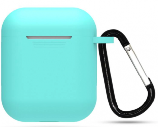 Ochranné pouzdro na Apple Airpods 1,2 silikonové hladké Barva: Tyrkysová