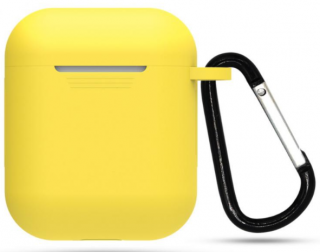 Ochranné pouzdro na Apple Airpods 1,2 silikonové hladké Barva: Žlutá