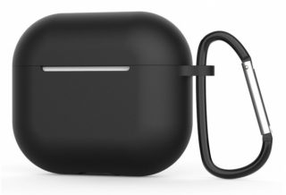 Ochranné pouzdro na Apple Airpods 3, silikonové hladké Barva: Černá