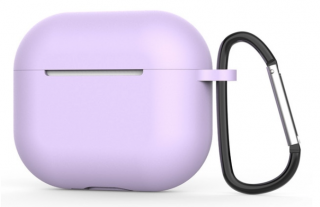 Ochranné pouzdro na Apple Airpods 3, silikonové hladké Barva: Fialová