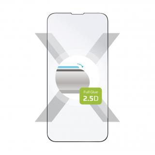 Ochranné tvrzené sklo FIXED Full-Cover pro Apple iPhone 13/13Pro/14, lepení přes celý displej, černé