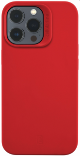 Ochranný silikonový kryt Cellularline Sensation pro Apple iPhone 14 Pro, červený