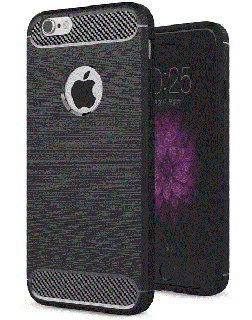 Odolný kryt Carbon fiber pro Apple iPhone XR Barva: Černá