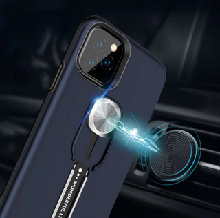 Odolný kryt Wonlife k magnetickému držáku pro Apple iPhone 11 Pro - černý