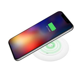 Podložka pro rychlé bezdrátové nabíjení telefonu FIXED Pad, 10W, bílá