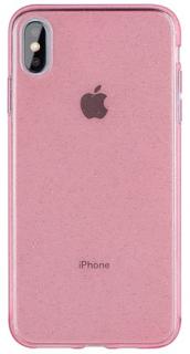Průhledný třpytivý kryt silicon glitter pro Apple iPhone XR Barva: Růžová