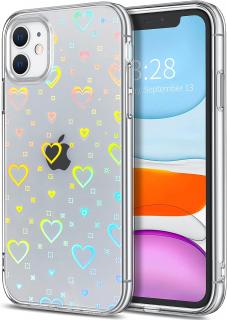 Rainbow heart proměnlivý kryt pro Apple iPhone 14 Plus