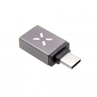 Redukce z hliníku FIXED Link USB-A na USB-C, šedá