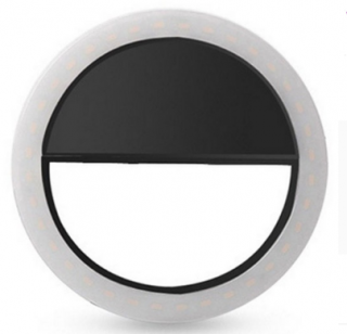 Ring lighton selfie LED světlo s vlastním zdrojem Barva: Černá