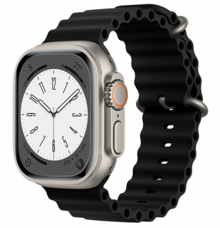 Rubber loop řemínek pro Apple Watch (38/40/41 mm) Barva: Černá