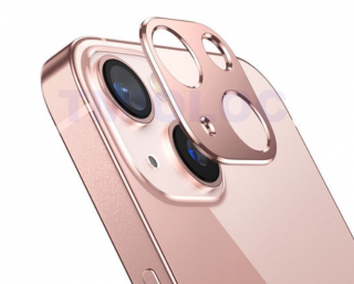 Sapphire lens kovový rámeček s tvrzenými skly pro ochranu fotoaparátu Apple iPhone 13 a 13 Mini Barva: Růžová