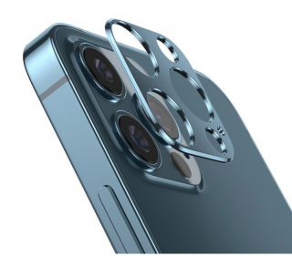 Sapphire lens kovový rámeček s tvrzenými skly pro ochranu fotoaparátu Apple iPhone 13 Pro a 13 Pro Max Barva: Modrá