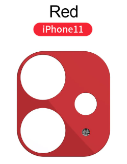 Sapphire lens tvrzené sklo pro ochranu fotoaparátu Apple iPhone 11 Barva: Červená