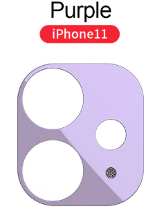 Sapphire lens tvrzené sklo pro ochranu fotoaparátu Apple iPhone 11 Barva: Fialová
