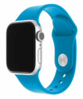 Set silikonových řemínků FIXED Silicone Strap pro Apple Watch 42/44/45/49 mm, sytě modrý