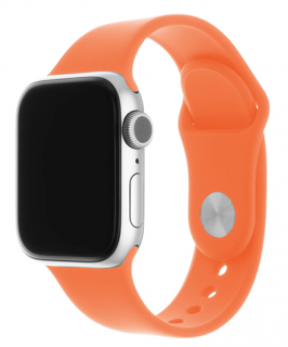 Set silikonových řemínků FIXED Silicone Strap pro Apple Watch 42 mm/44 mm/45 mm/49 mm, oranžový
