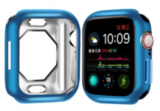 Silikonové pouzdro lesklé pro Apple Watch series 8/7 (41 mm) Barva: Modrá