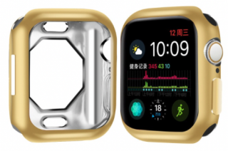 Silikonové pouzdro lesklé pro Apple Watch series 8/7 (45 mm) Barva: Zlatá