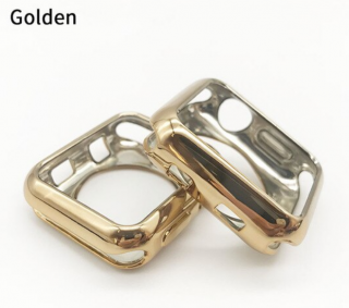 Silikonové pouzdro lesklé pro Apple Watch series SE/6/5/4 (44 mm) Barva: Zlatá